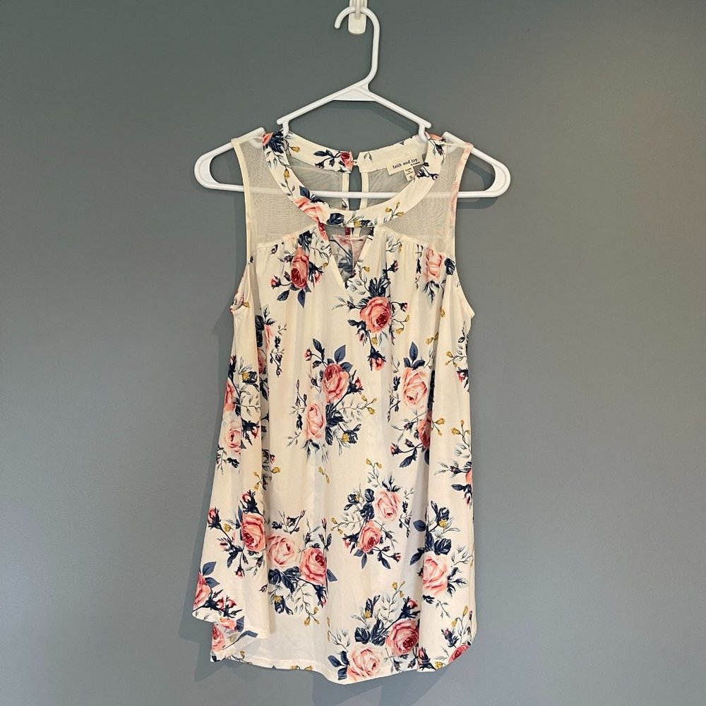 Faith and Joy by Monteau Maternity Floral Tank Top Size Small
